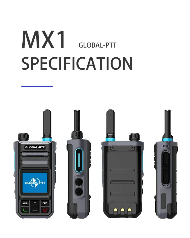 Global MX1 android 4G poc Wireless set mini two way radio long range communicator 4g 100 km GPS wifi - Image 7