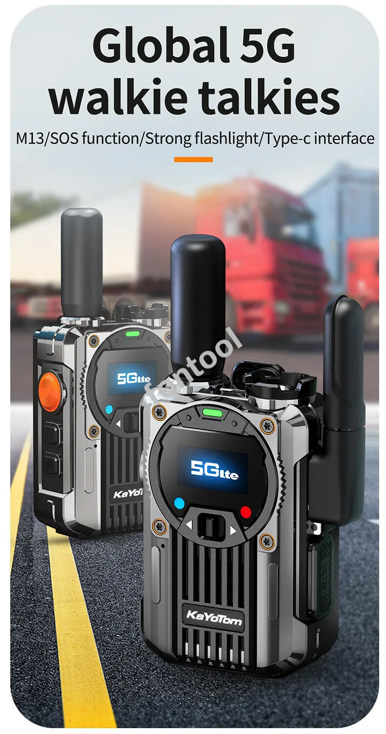 M66 Global available 5000KM POC 4G Walkie Talkie Two-way Intercom Radio fontool