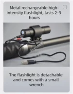 Retractable pig herder, aluminum alloy body, waterproof, high-power electric portable veterinary pig herder fontool